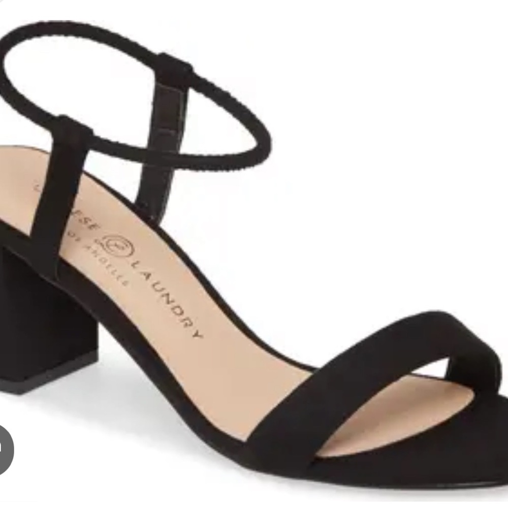 Chinese Laundry Black Block Heel Sandals